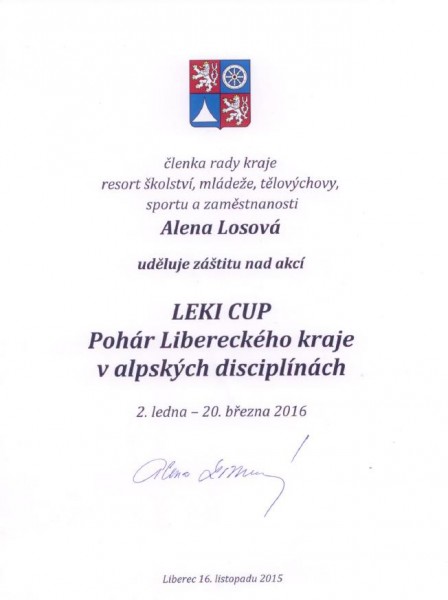 Liberecký Kraj převzal záštitu nad Leki Cupem 2016